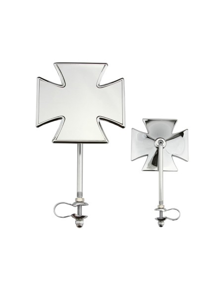 Alloy Iron Cross Mirror Chrome.